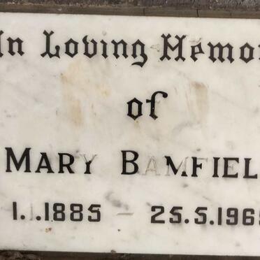 BAMFIELD Mary 1885-1969