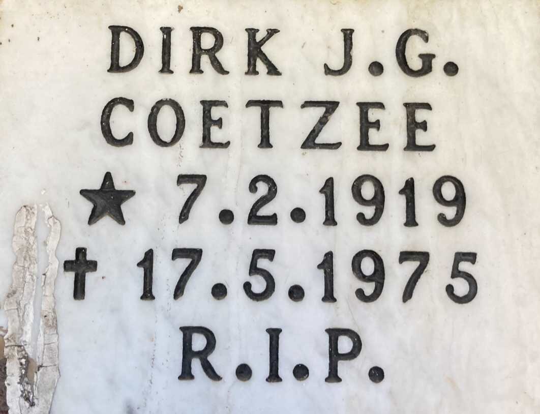COETZEE Dirk J.G. 1919-1975