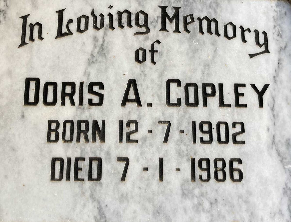 COPLEY Doris A. 1902-1986