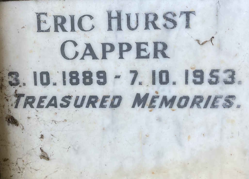 CAPPER Eric Hurst 1889-1953
