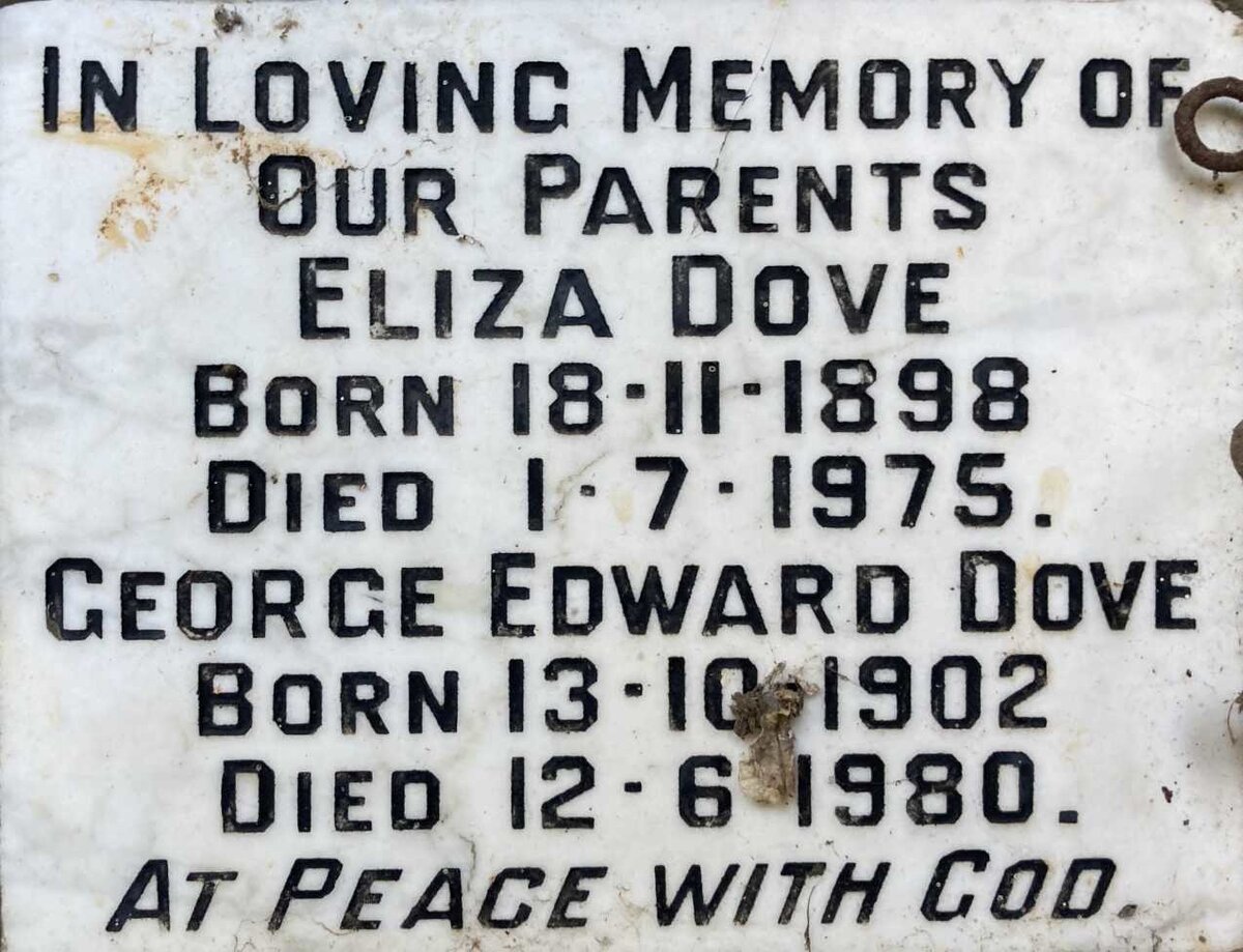 DOVE George Edward 1902-1980 & Eliza 1898-1975