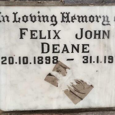 DEANE Felix John 1898-1970