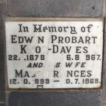 DAVIES Edwin Probart, KNOX- 1878-1967 & Maud Frances 1899-1969