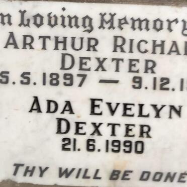 DEXTER Arthur Richard 1897-1967 & Ada Evelyn -1990
