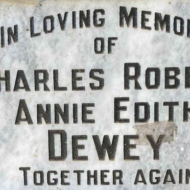 DEWEY Charles Robert & Annie Edith