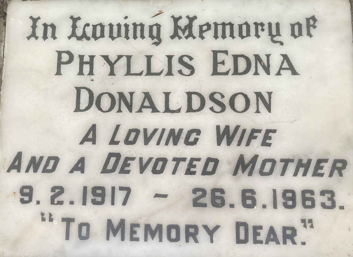 DONALDSON Phyllis Edna 1917-1963