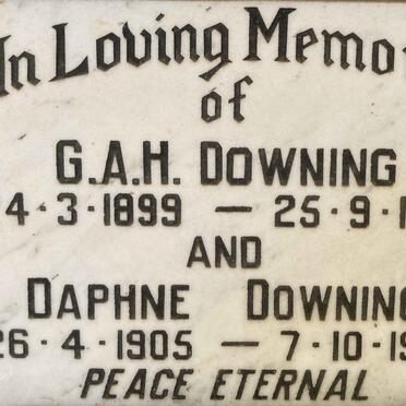 DOWNING G.A.H. 1899-1963 & Daphne 1905-1985