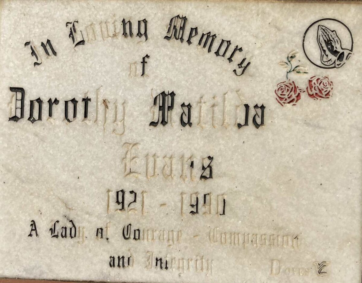 EVANS Dorothy Matilda 1921-1990