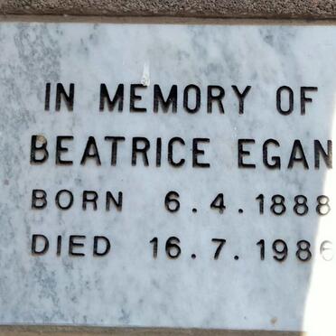 EGAN Beatrice 1888-1986