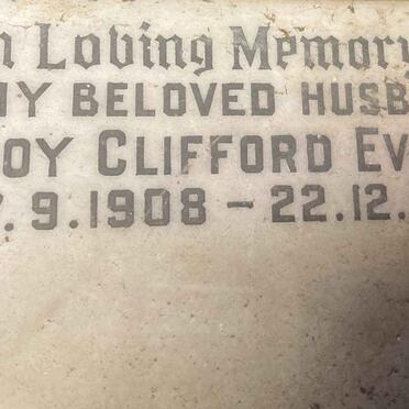 EVANS Roy Clifford 1908-1970