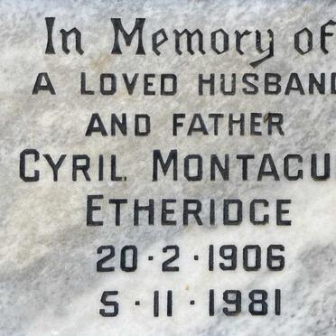 ETHERIDGE Cyril Montague 1906-1981
