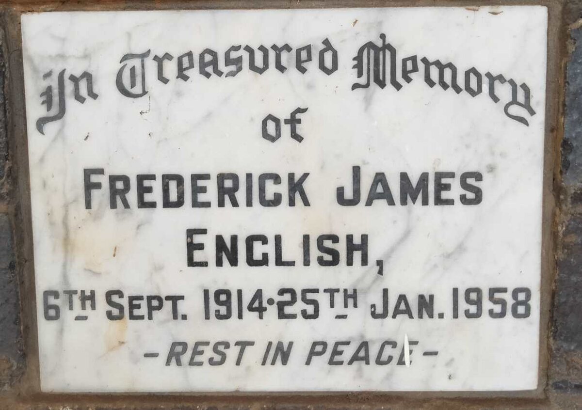 ENGLISH Frederick James 1914-1958