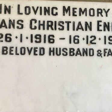 ENDER Hans Christian 1916-1972