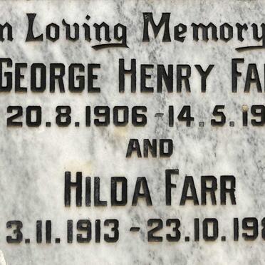 FARR George Henry 1906-1981 & Hilda 1913-1987