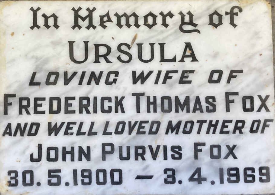 FOX Ursula 1900-1969