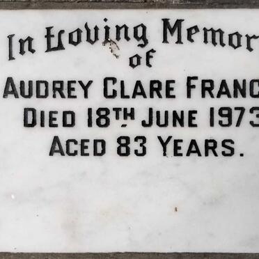FRANCIS Audrey Clare -1973