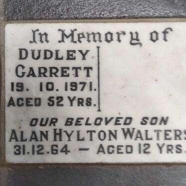 GARRETT Dudley -1971 :: WALTERS Alan Hylton -1964