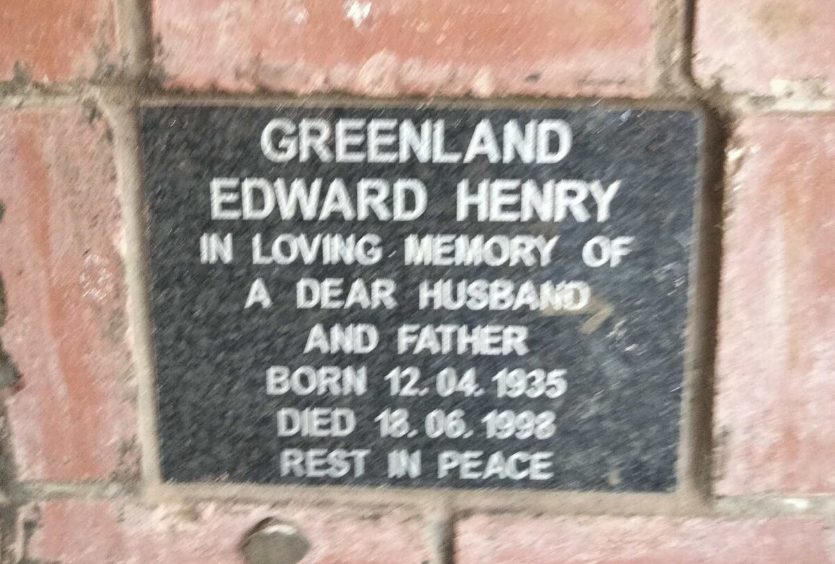 GREENLAND Edward Henry 1935-1998
