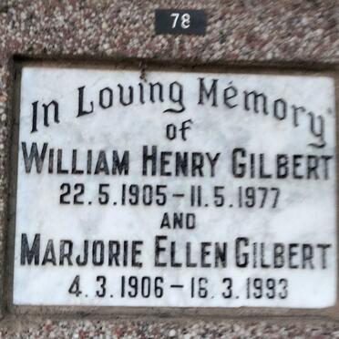 GILBERT William Henry 1905-1977 & Marjorie Ellen 1906-1993