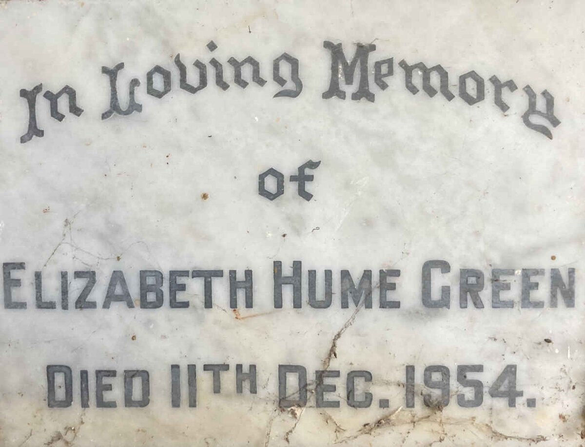 GREEN Elizabeth Hume -1954