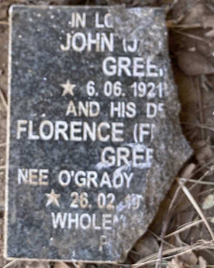 GREE?? John 1921- & Florence O'GRADY 