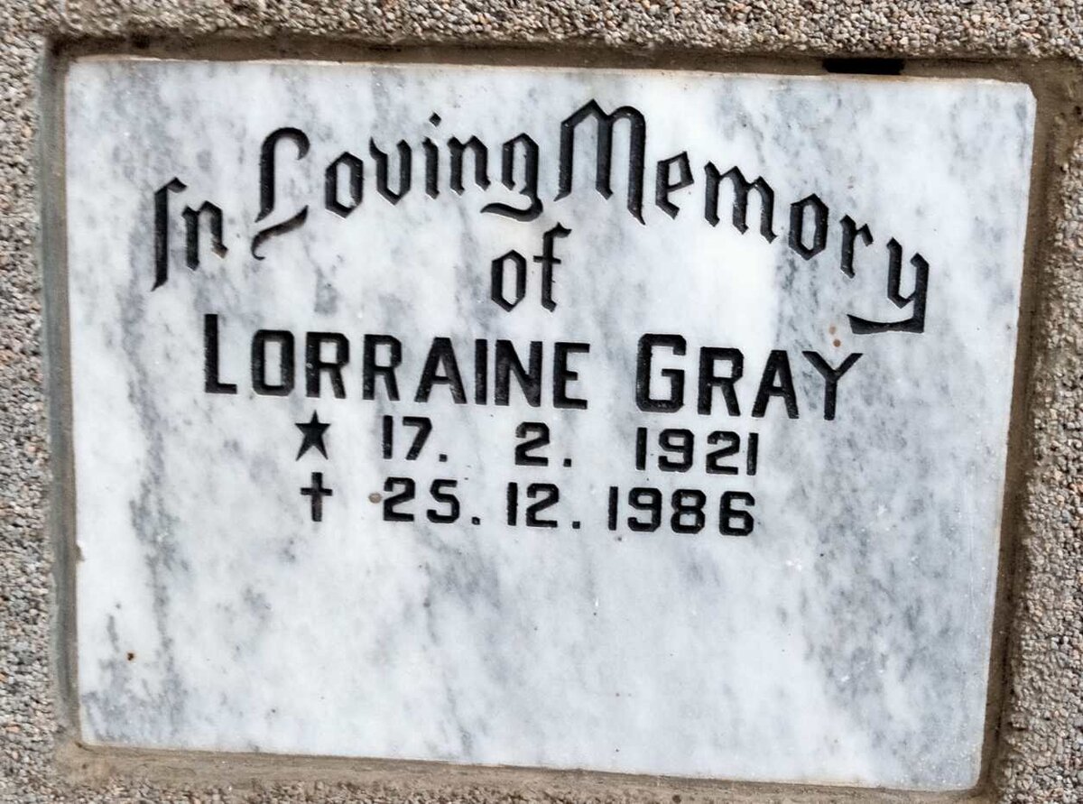 GRAY Lorraine 1921-1986