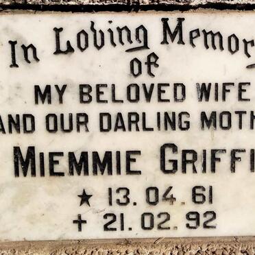 GRIFFIN Miemmie 1961-1992