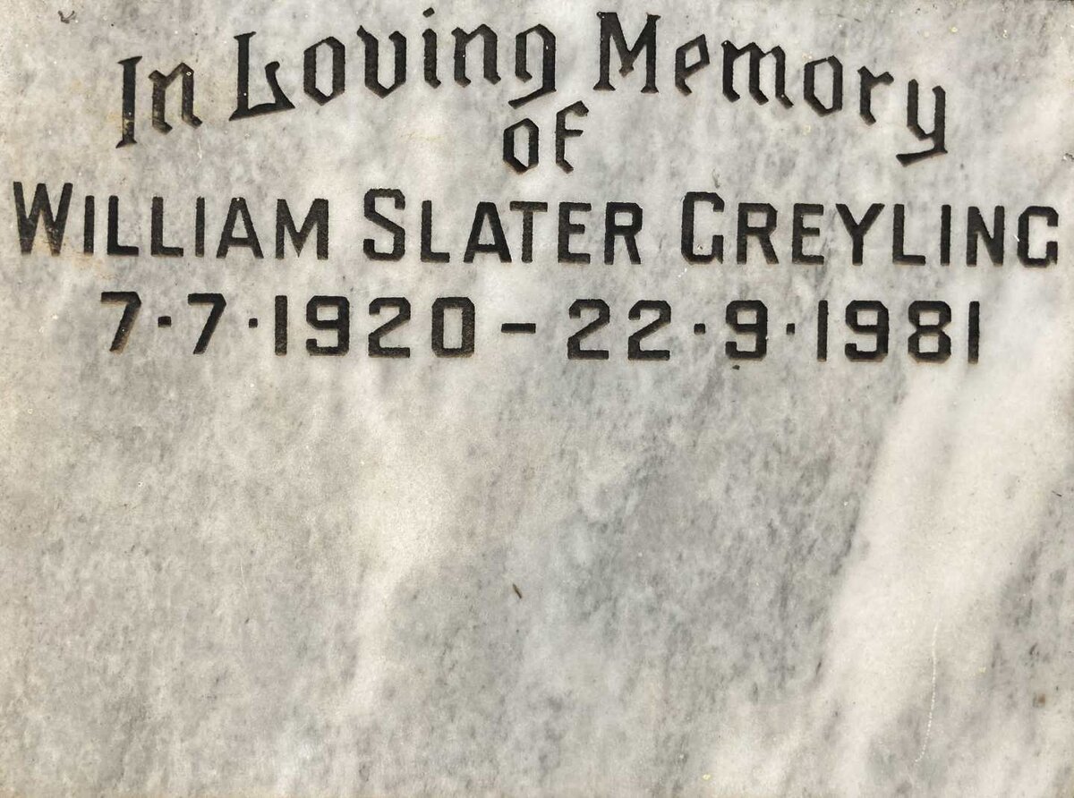 GREYLING William Slater 1920-1981