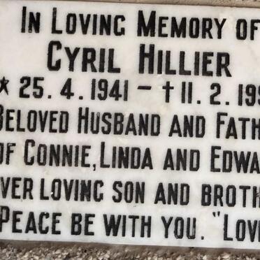 HILLIER Cyril 1941-1993