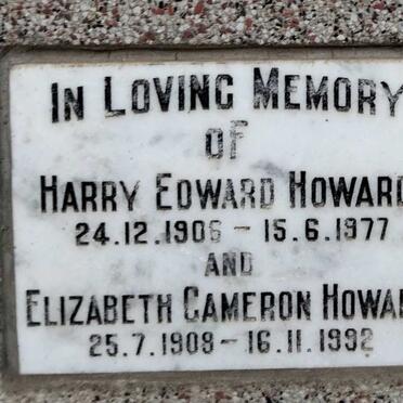HOWARD Harry Edward 1906-1977 & Elizabeth Cameron 1908-1992
