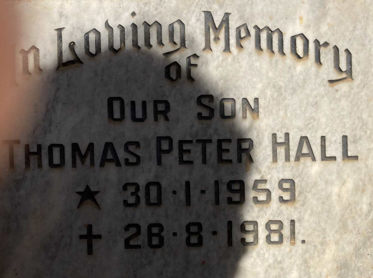 HALL Thomas Peter 1959-1981