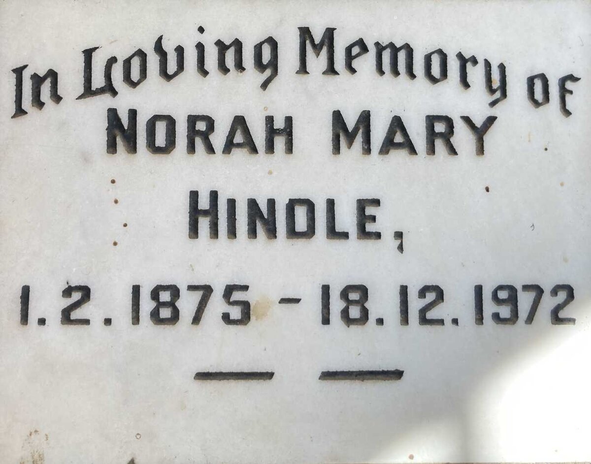 HINDLE Norah Mary 1875-1972