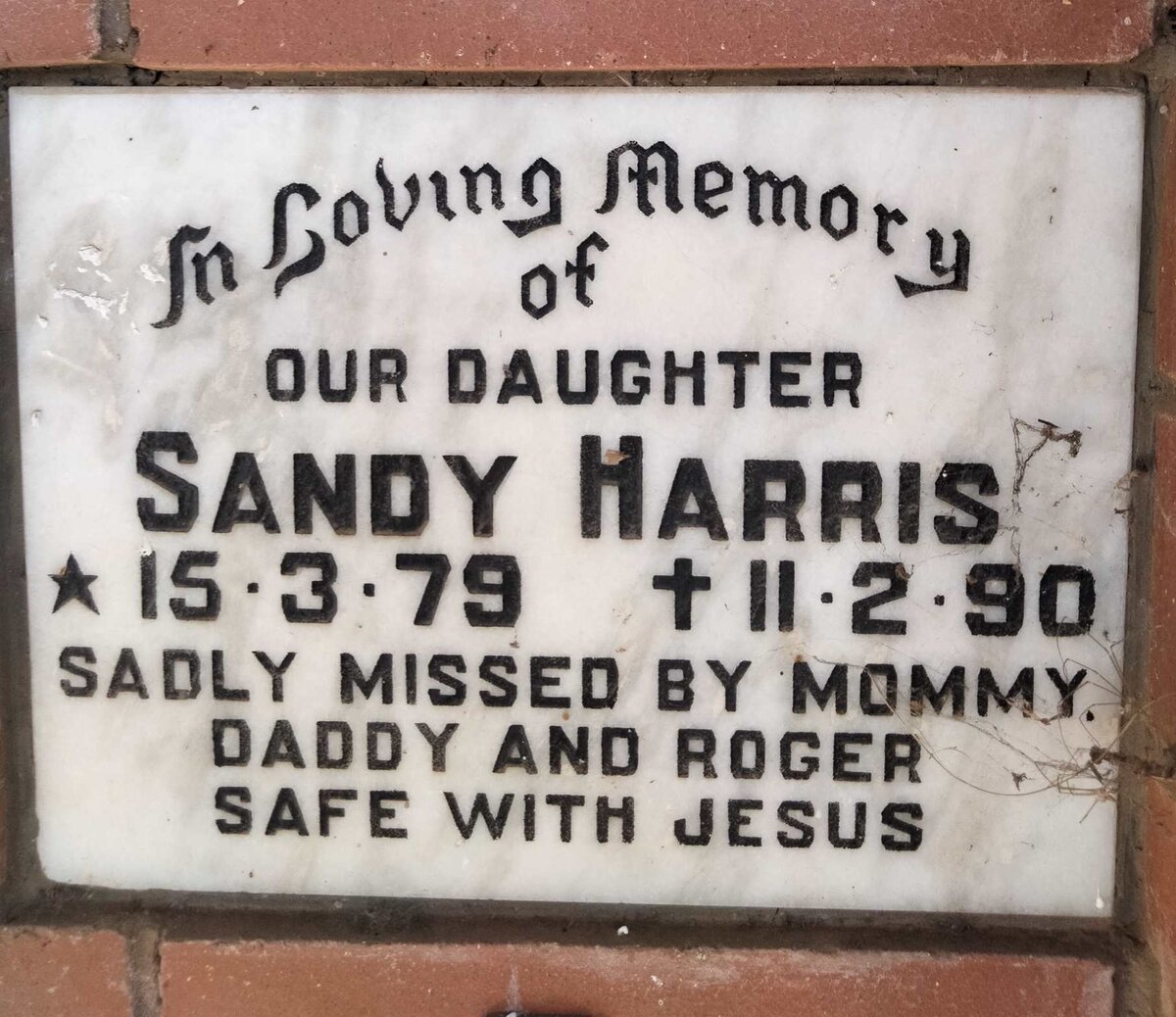 HARRIS Sandy 1979-1990