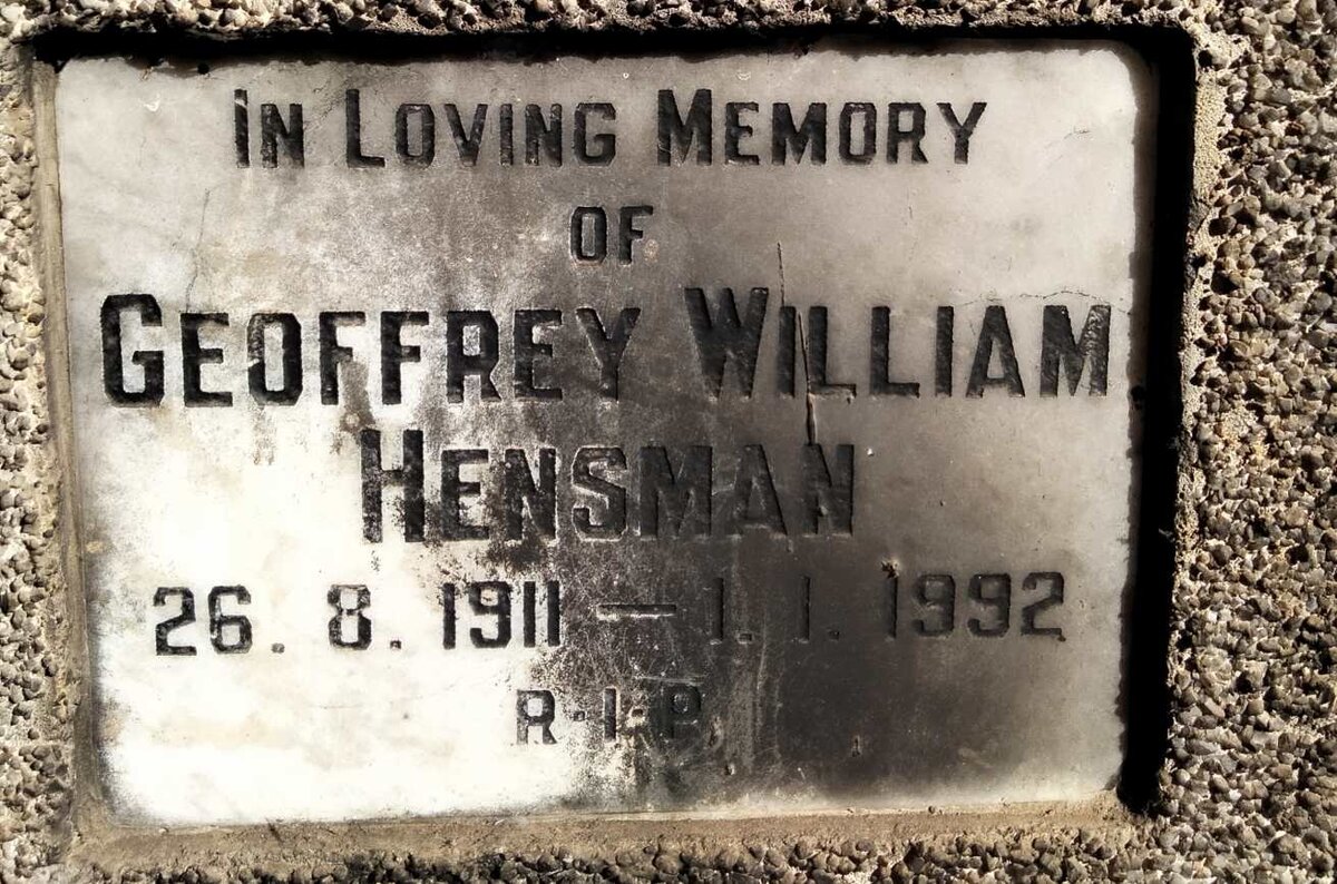 HENSMAN Geoffrey William 1911-1992