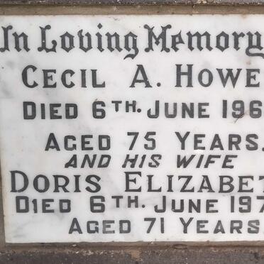 HOWES Cecil A. -1966 & Doris Elizabeth -1971