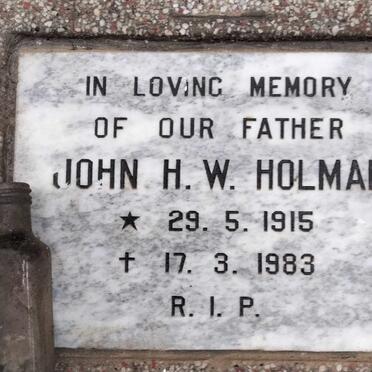 HOLMAN John H.W. 1915-1983