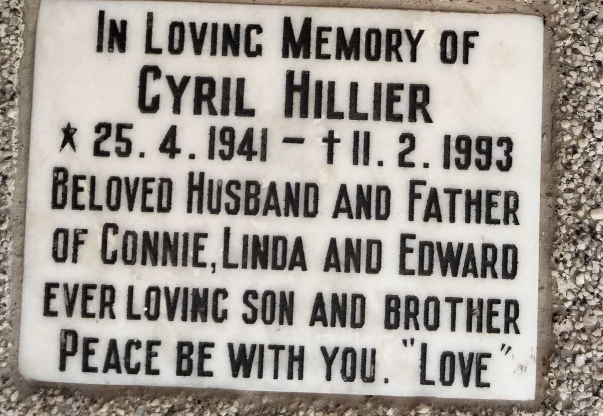 HILLIER Cyril 1941-1993