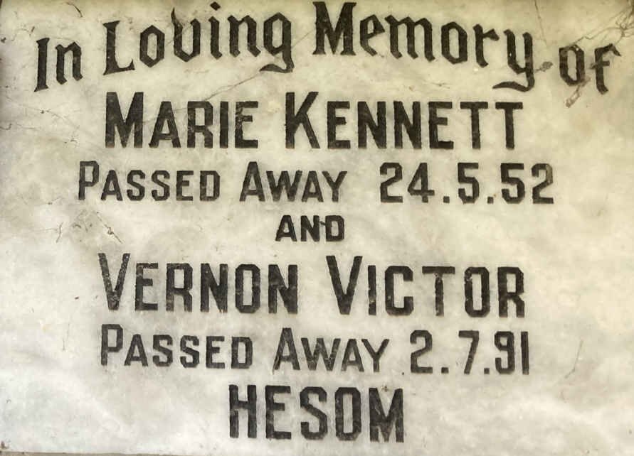 HESOM Vernon Victor -1991 & Marie Kennett -1952