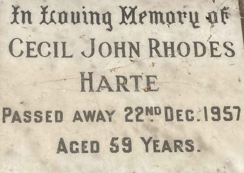 HARTE Cecil John Rhodes -1957
