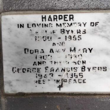 HARPER Leslie Byers 1900-1955 & Dora Amy Mary 1903-1990 :: HARPER George Francis Byers 1943-1966