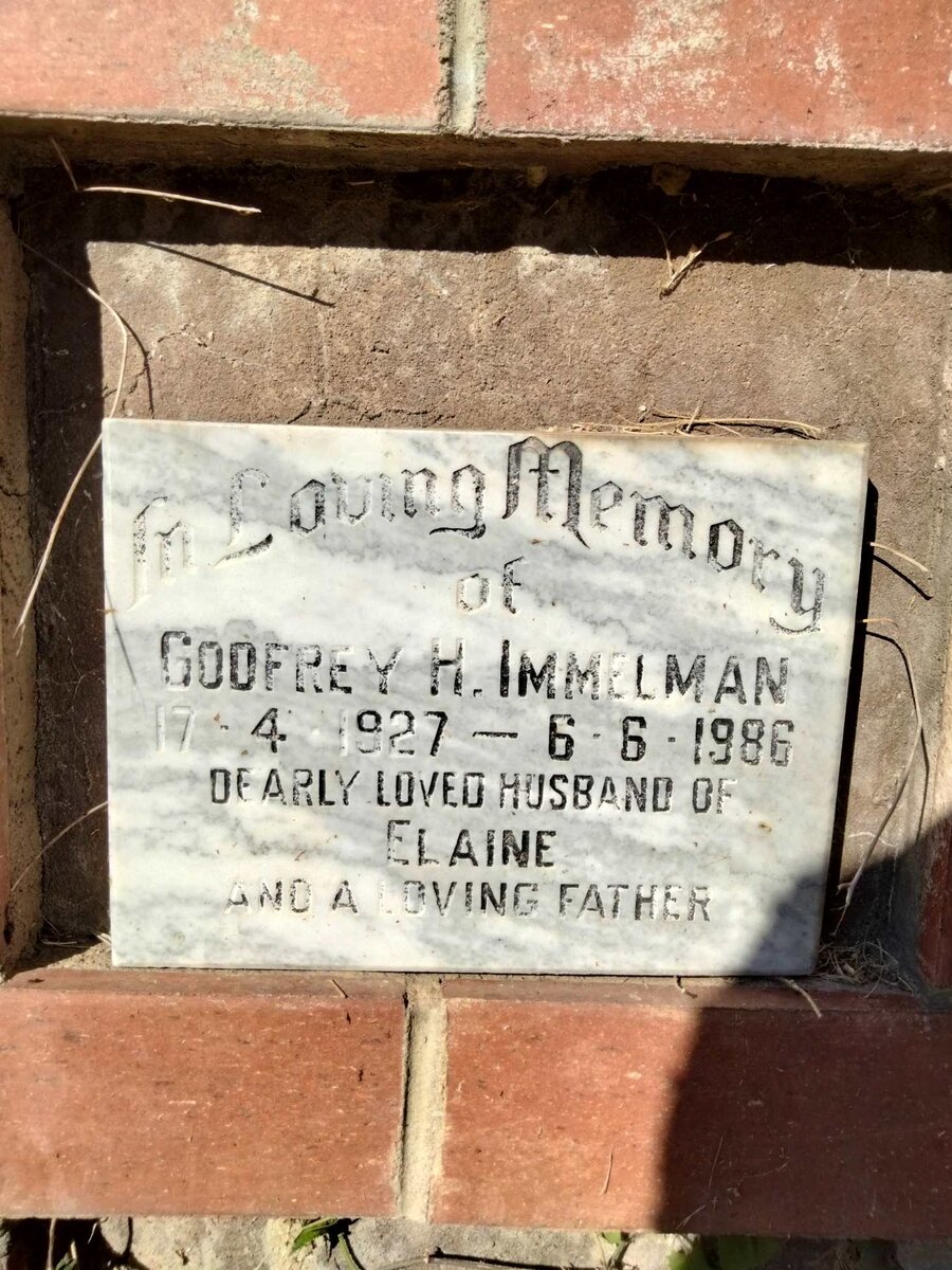 IMMELMAN Godfrey H. 1927-1986