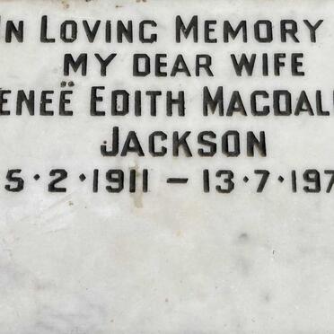 JACKSON Renee Edith Magdalene 1911-1972