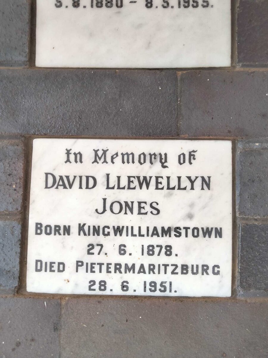 JONES David Llewellyn 1878-1951