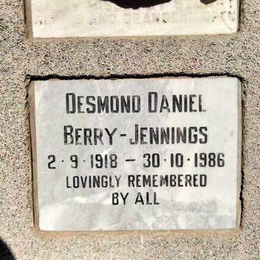 JENNINGS Desmond Daniel, BERRY- 1918-1986