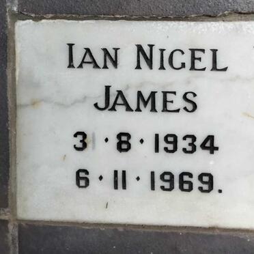 JAMES Ian Nigel 1934-1969