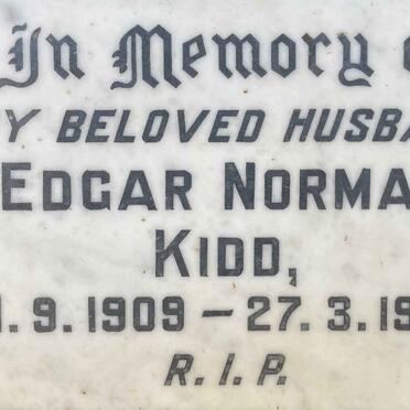 KIDD Edgar Norman 1909-1964
