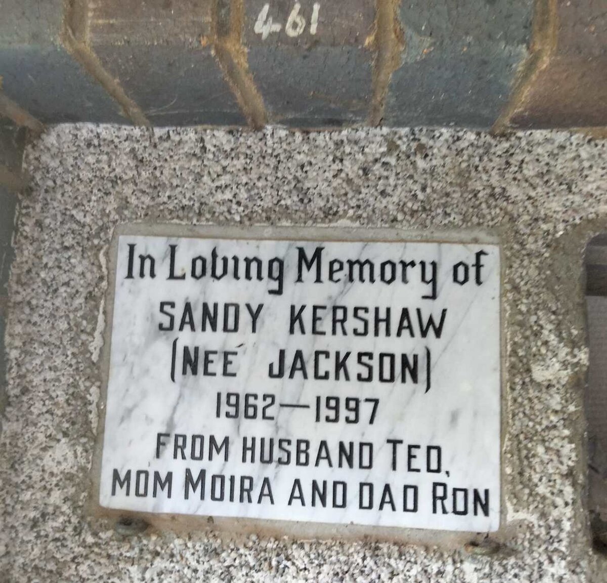 KERSHAW Sandy nee JACKSON 1962-1997