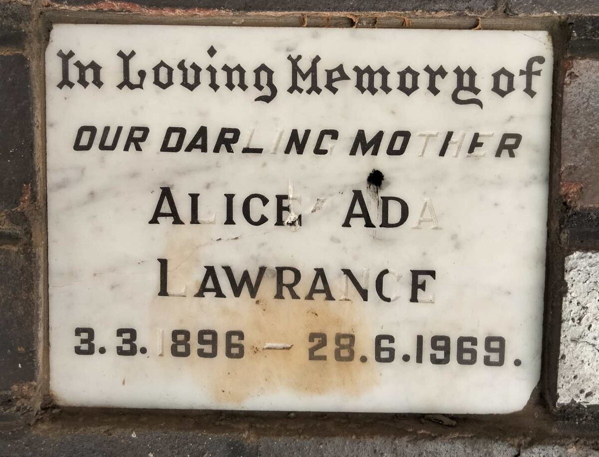 LAWRANCE Alice Ada 1896-1969