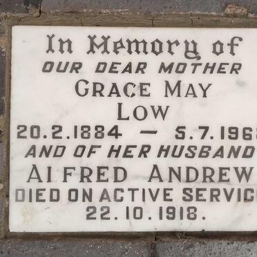 LOW Alfred Andrew -1918 & Grace May 1884-1968