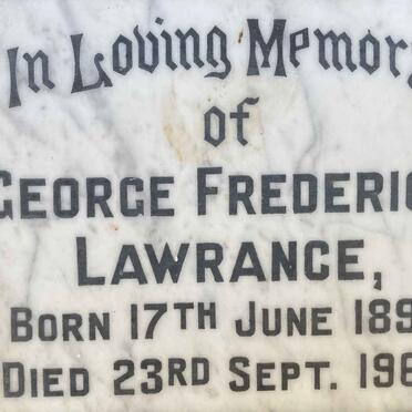 LAWRANCE George Frederick 1897-1963
